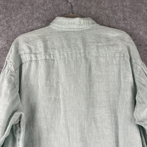 J Jill Love Linen Tunic Top Womens 2X Pale Green Coastal Relaxed Beachy - Picture 10 of 15